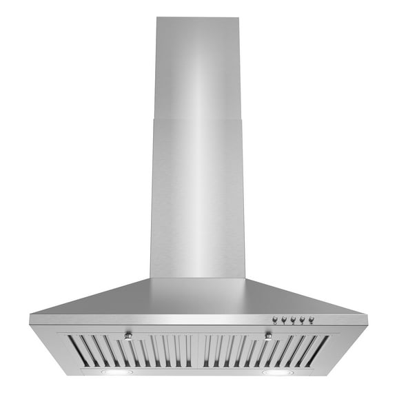 Cosmo COS-6324EWH 24 in. Ducted Wall Mount Range Hood in Stainless Steel with LED Lighting and Permanent Filters