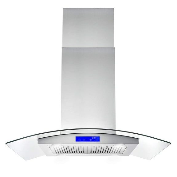 Cosmo COS-668ICS900 36 Inch Island Range Hood w/ Touch Controls, Stainless Steel