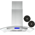 thumbnail image 1 of 36 in. Lumin Collection Ductless Island Range Hood in Stainless Steel, 1 of 8