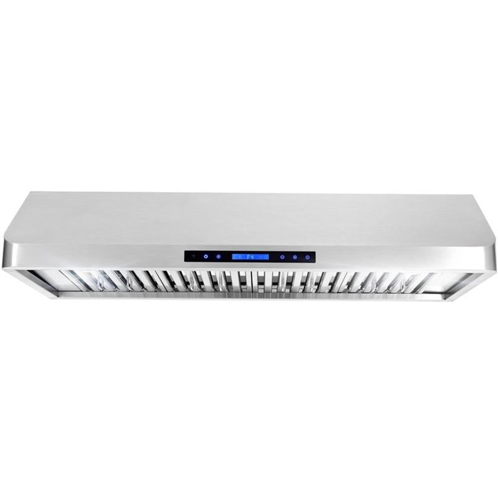 48-Inch Stainless Steel Convertible Under Cabinet Range Hood with LED Lights
