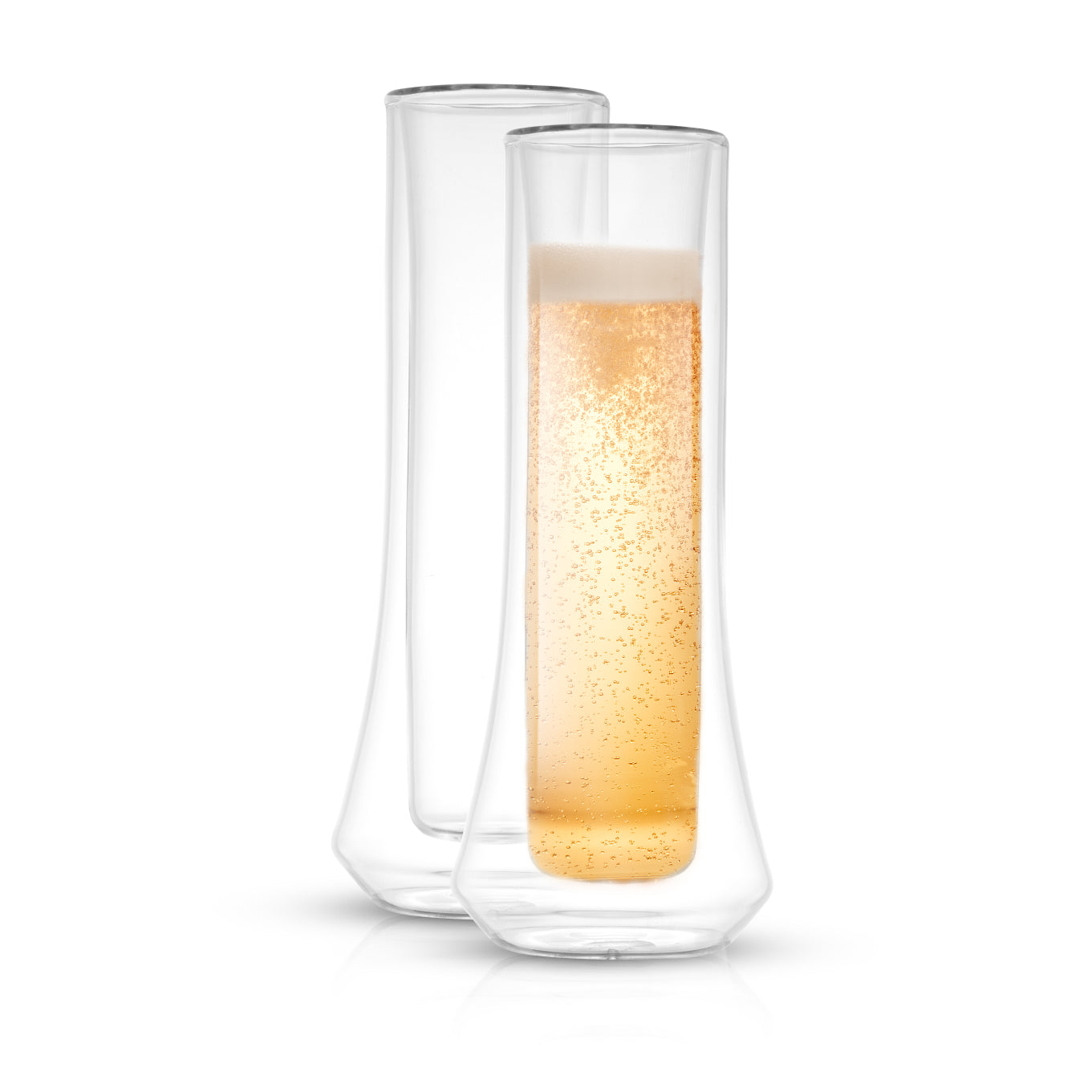 Libbey Stemless Champagne Flutes Glass, LeadFree Flutes Champagne