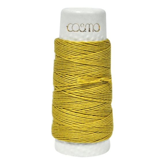 Cosmo Hidamari Sashiko Solid Thread 30 Meters Olive