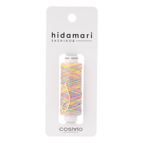 Cosmo Hidamari Sashiko Variegated Thread 30 Meters Rainbow Sorbet