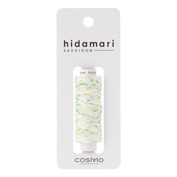 Cosmo Hidamari Sashiko Variegated Thread 30 Meters Yellow Green