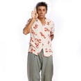 thumbnail image 1 of Cosmo Kramer Lobster Button Down Shirt White Up Adult Mens 90's Costume Seinfeld, 1 of 3