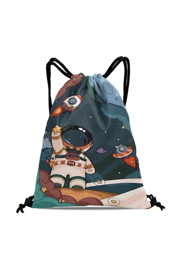 Cosmo O Cosmonaut Drawstring Backpack Bag Party Favors Goodies Merch Gym Waterproof Swimming Beach Fans