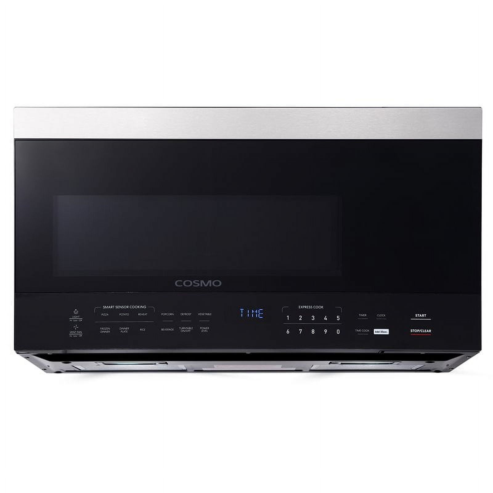 Cosmo Over-the-Range 1.6 cu ft 30 in Microwave Oven in Black and Stainless Steel