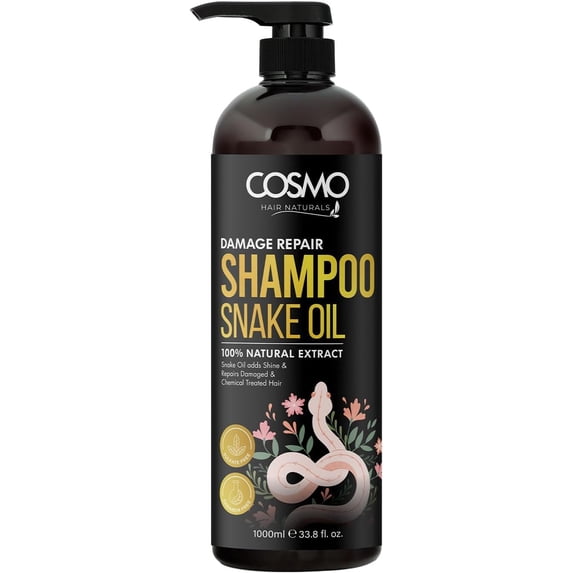 Cosmo Thick & Strong Oil Snake Oil Shampoo 1000ml, 33.8 fl.oz, For Men and Women, Shampoos, Paraben Free, Sulfate Free, Hair Care, Health and Beauty, For Daily Use
