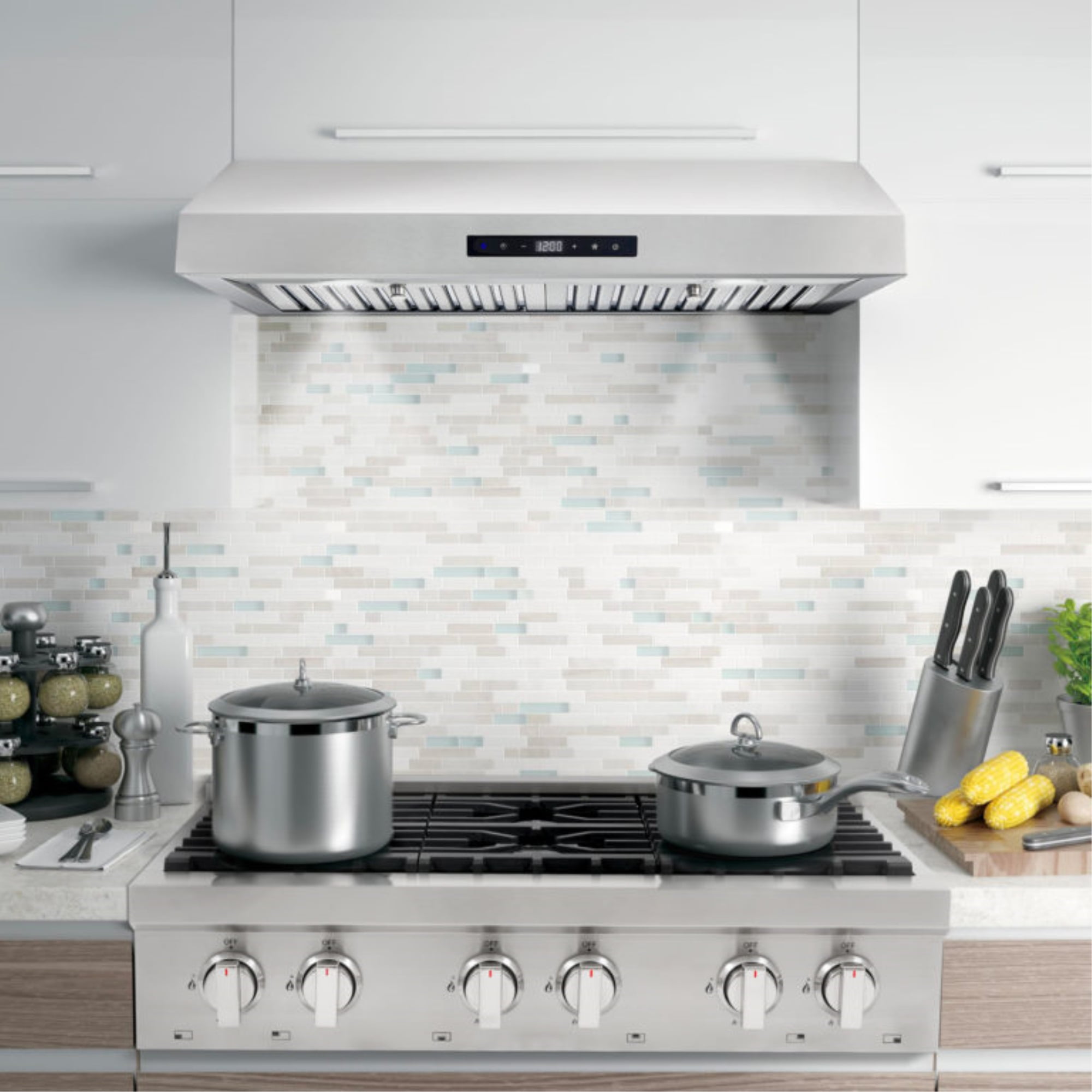 Cosmo Under-Cabinet Modern Range Hood Stainless Steel