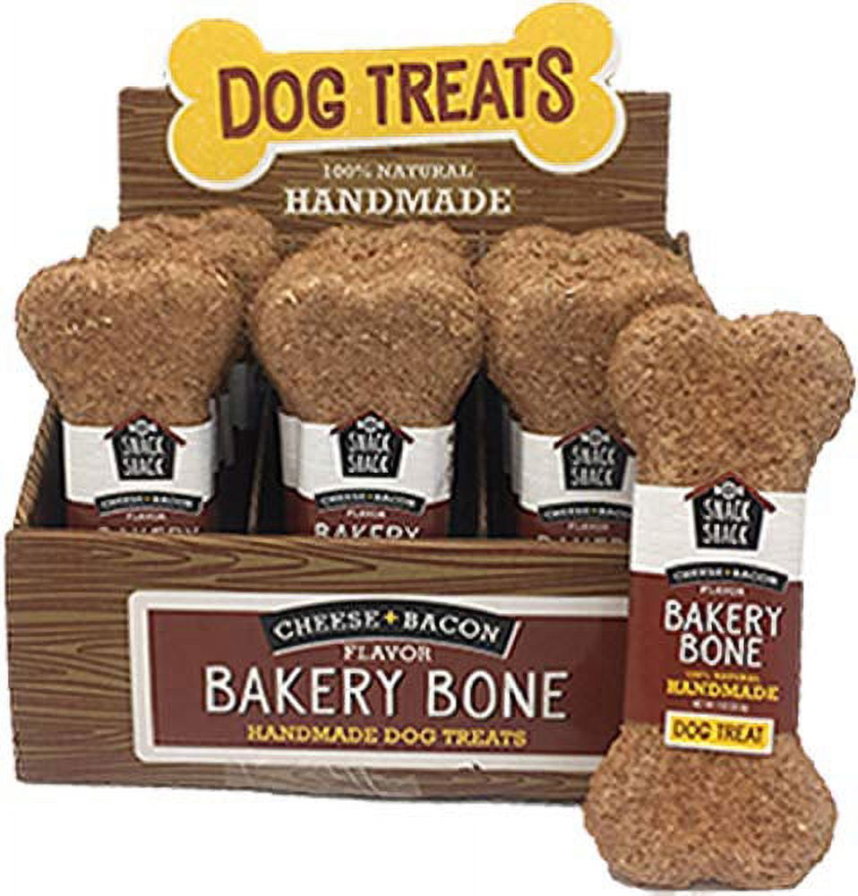 Cosmo's Snack Shack Cheese and Bacon Bakery Bone - All Natural Dog Treat - Made in USA - 24 Count