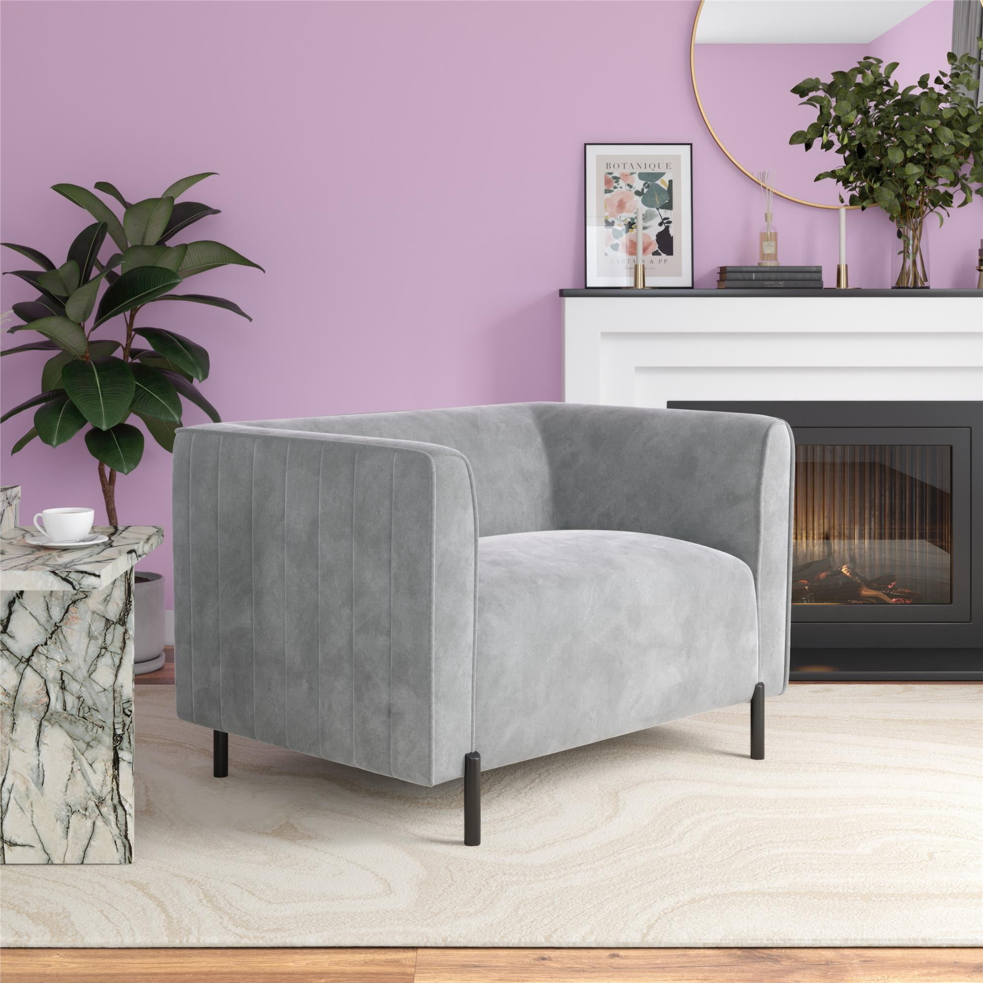 Light grey chair and a half discount