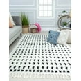 thumbnail image 1 of Rugs America BT15B Calm Creation Dots Modern White Area Rug, 2'6" x 4', 1 of 6