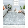thumbnail image 1 of Rugs America BT20B Slowburn Stripe/Diamond Modern White Area Rug, 2'6" x 4', 1 of 6