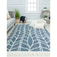 thumbnail image 1 of Rugs America BT25B Sky Vine Geometric Modern Blue Area Rug, 2'6" x 8', 1 of 6