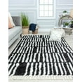 thumbnail image 1 of Rugs America BT30A Stormy Nights Geometric/Stripe Modern Black Area Rug, 2'6" x 8', 1 of 6