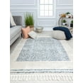 thumbnail image 1 of Rugs America BT35B Ice Frost Stripe Shag White Area Rug, 2'6" x 8', 1 of 6