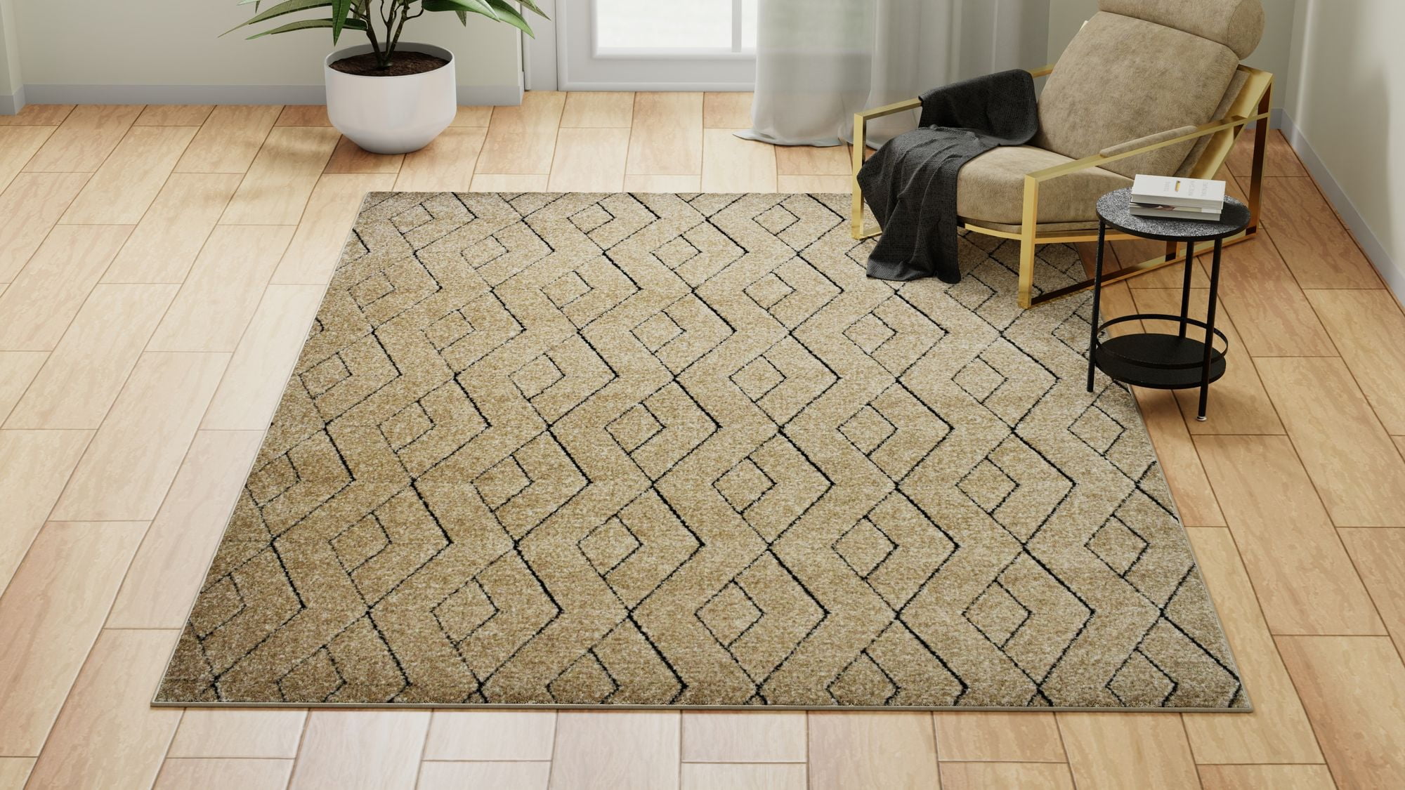 Rugs America Chanai CN10D Contemporary Geometric 5'0" X 7'0" Area Rug