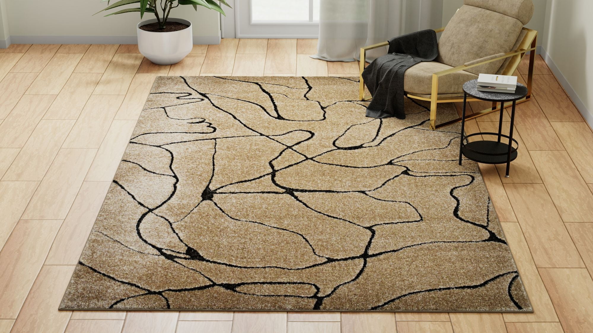 Rugs America Chanai CN20C Contemporary Geometric 5'0" X 7'0" Area Rug