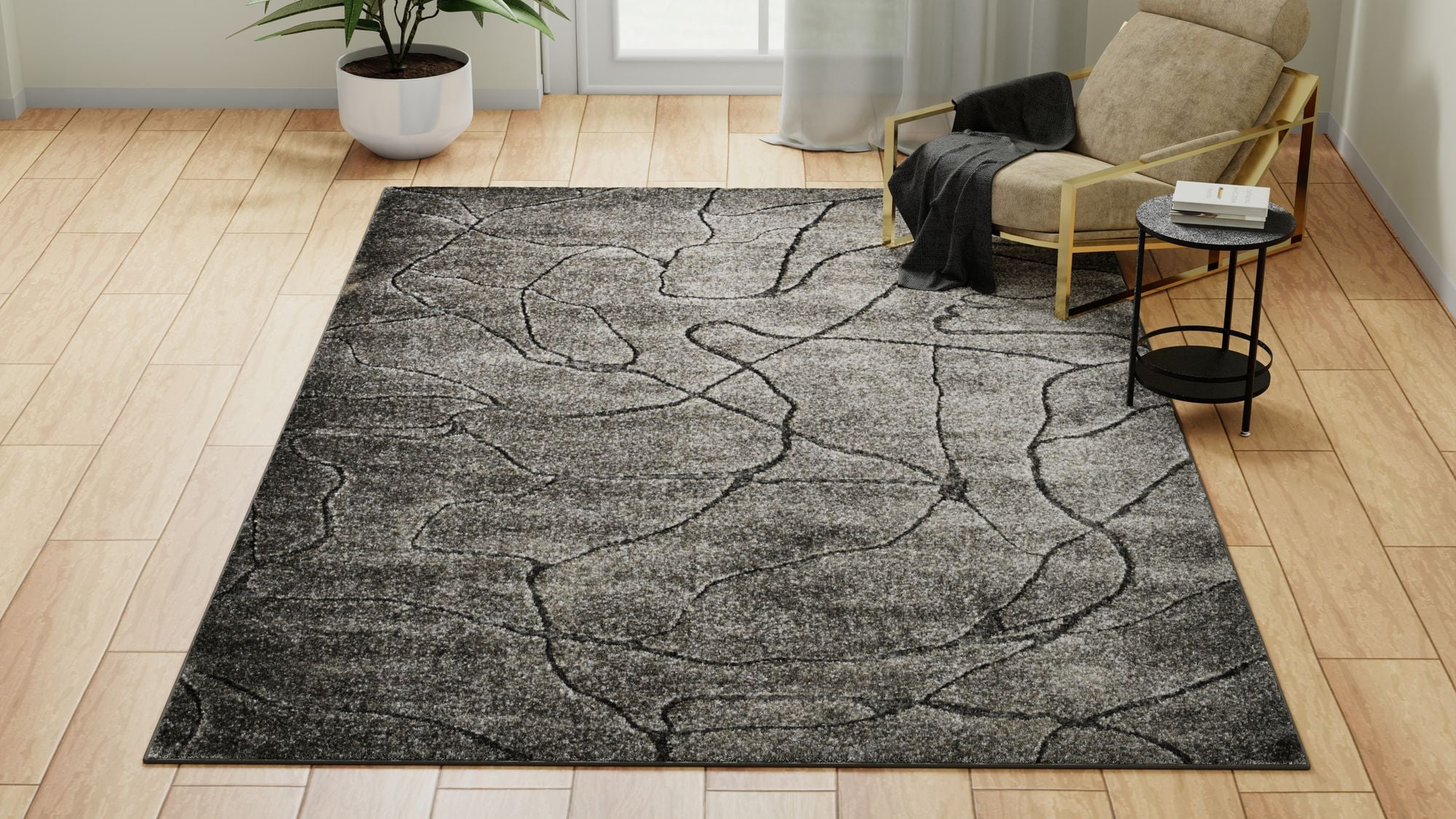 Rugs America Chanai CN20E Contemporary Geometric 5'0" X 7'0" Area Rug