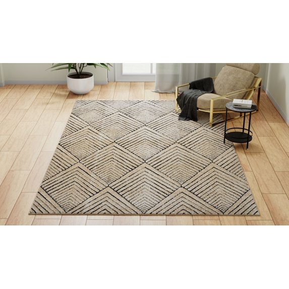 Rugs America Chanai CN30C Contemporary Geometric 5'0" X 7'0" Area Rug