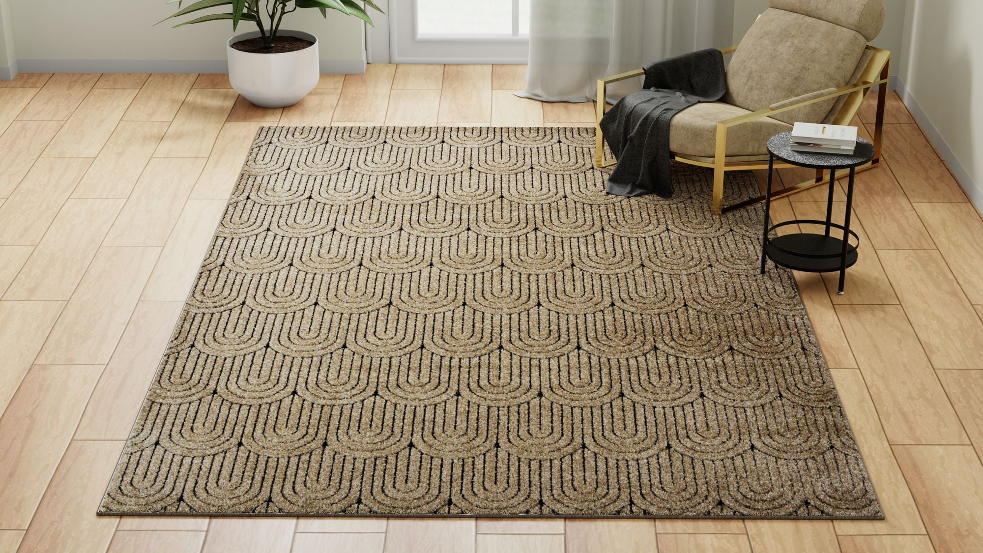 Rugs America Chanai CN40D Contemporary Geometric 5'0" X 7'0" Area Rug