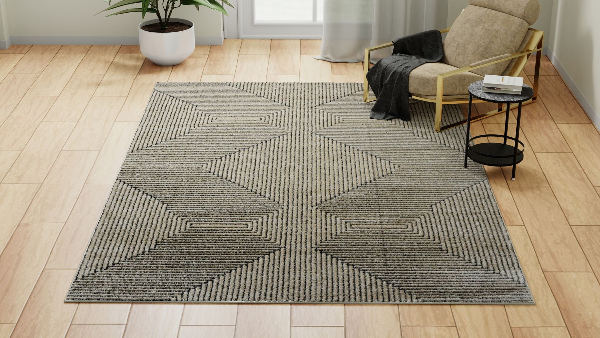 Rugs America Chanai CN80A Contemporary Geometric 9'0" x 12'0" Area Rug