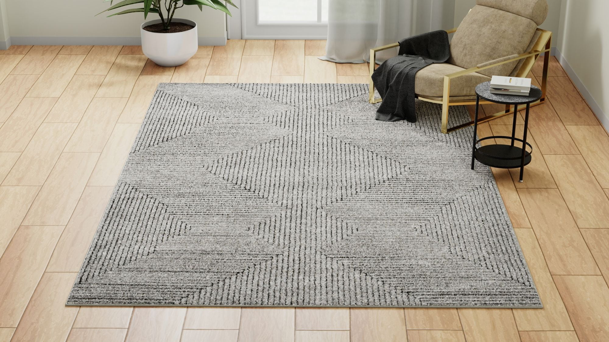 Rugs America Chanai CN80B Contemporary Geometric 9'0" x 12'0" Area Rug