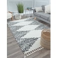 thumbnail image 1 of Rugs America Moon MS30A Heath White Tribal Moroccan White Area Rug, 2'2"x8', 1 of 5