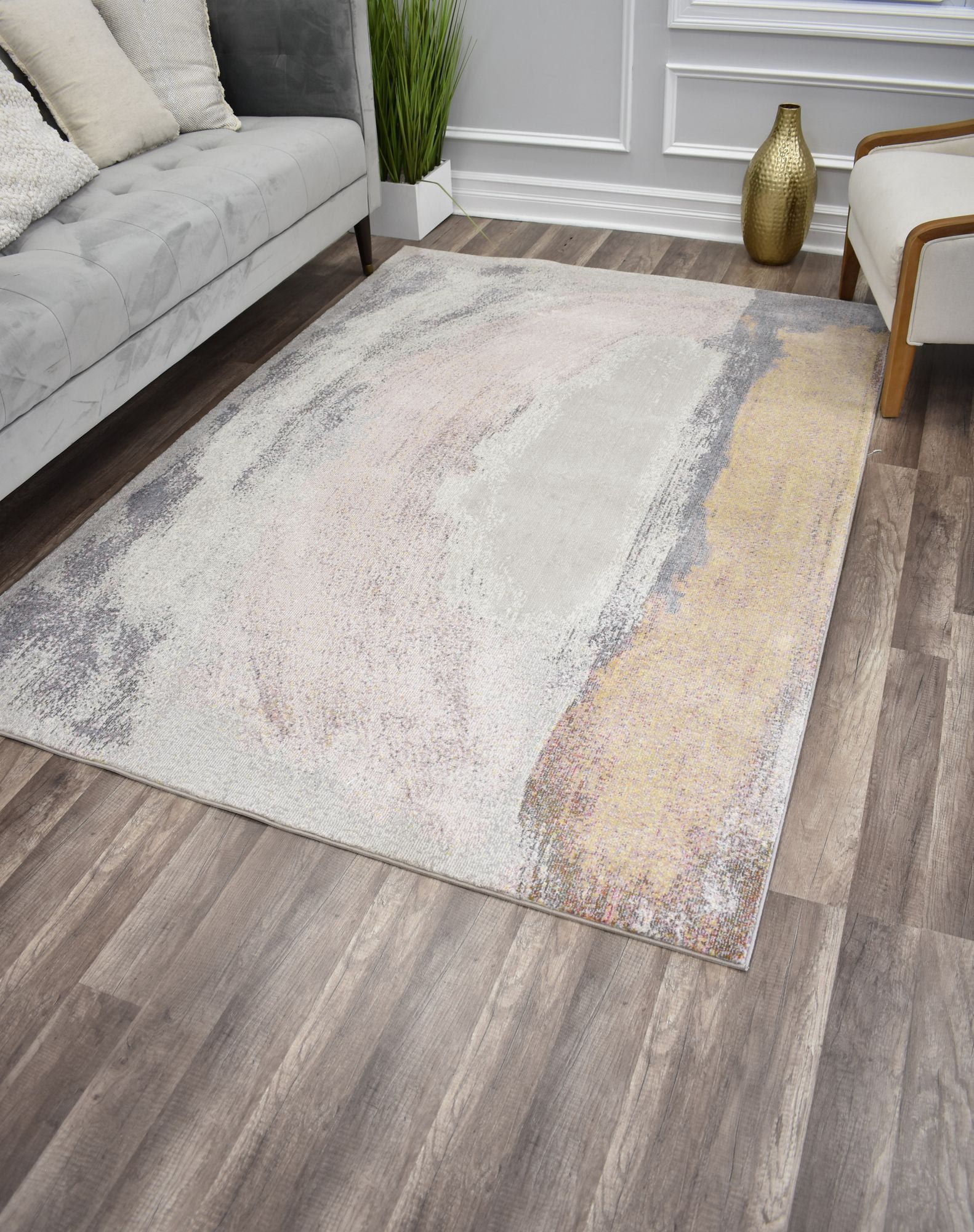 Rugs America Melyna MA20A Brush Stroke Contemporary Abstract Area Rug, 2'6" x 4'