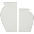 thumbnail image 1 of CosmoLiving by Cosmopolitan 11", 14"H Textured White Ceramic Vase, Set of 2, 1 of 7