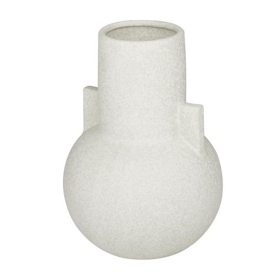 CosmoLiving by Cosmopolitan 11" Handmade White Ceramic Vase