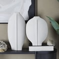 CosmoLiving by Cosmopolitan 13", 18"H Ceramic Modern Vase, White, 2-Piece - Walmart.com