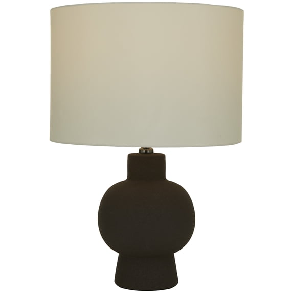 CosmoLiving by Cosmopolitan 13"W, 22"H Ceramic Modern Table Lamp, Black, 1-Piece