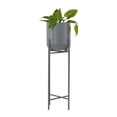thumbnail image 1 of CosmoLiving by Cosmopolitan 13" x 42" Indoor Outdoor Dome Gray Metal Planter with Removable Stand, 1 of 9