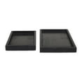 thumbnail image 1 of CosmoLiving by Cosmopolitan 14", 11"W Black Marble Slim Tray with Raised Edge, 2-Pieces, 1 of 12