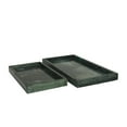 thumbnail image 1 of CosmoLiving by Cosmopolitan 14", 11"W Green Marble Slim Tray with Raised Edge, 2-Pieces, 1 of 12
