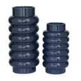 thumbnail image 1 of CosmoLiving by Cosmopolitan 16", 12"H Dark Blue Ceramic Vase with Stacked Ring Design, Set of 2, 1 of 7
