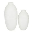 thumbnail image 1 of CosmoLiving by Cosmopolitan 16", 12"H White Ceramic Vase, Set of 2, 1 of 7