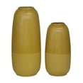 thumbnail image 1 of CosmoLiving by Cosmopolitan 18", 14"H Yellow Ceramic Vase, Set of 2, 1 of 8