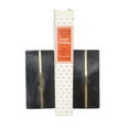thumbnail image 1 of CosmoLiving by Cosmopolitan 2" Block Geometric Black Marble Bookends with Gold Inlay (Set of 2), 1 of 8