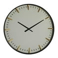 thumbnail image 1 of CosmoLiving by Cosmopolitan 20" Black Glass Numberless Wall Clock with Gold Accents, 1 of 13
