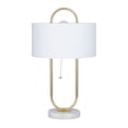 thumbnail image 1 of CosmoLiving by Cosmopolitan 20" Paper Clip White Accent Lamp with White Linen Shade, 1 of 11