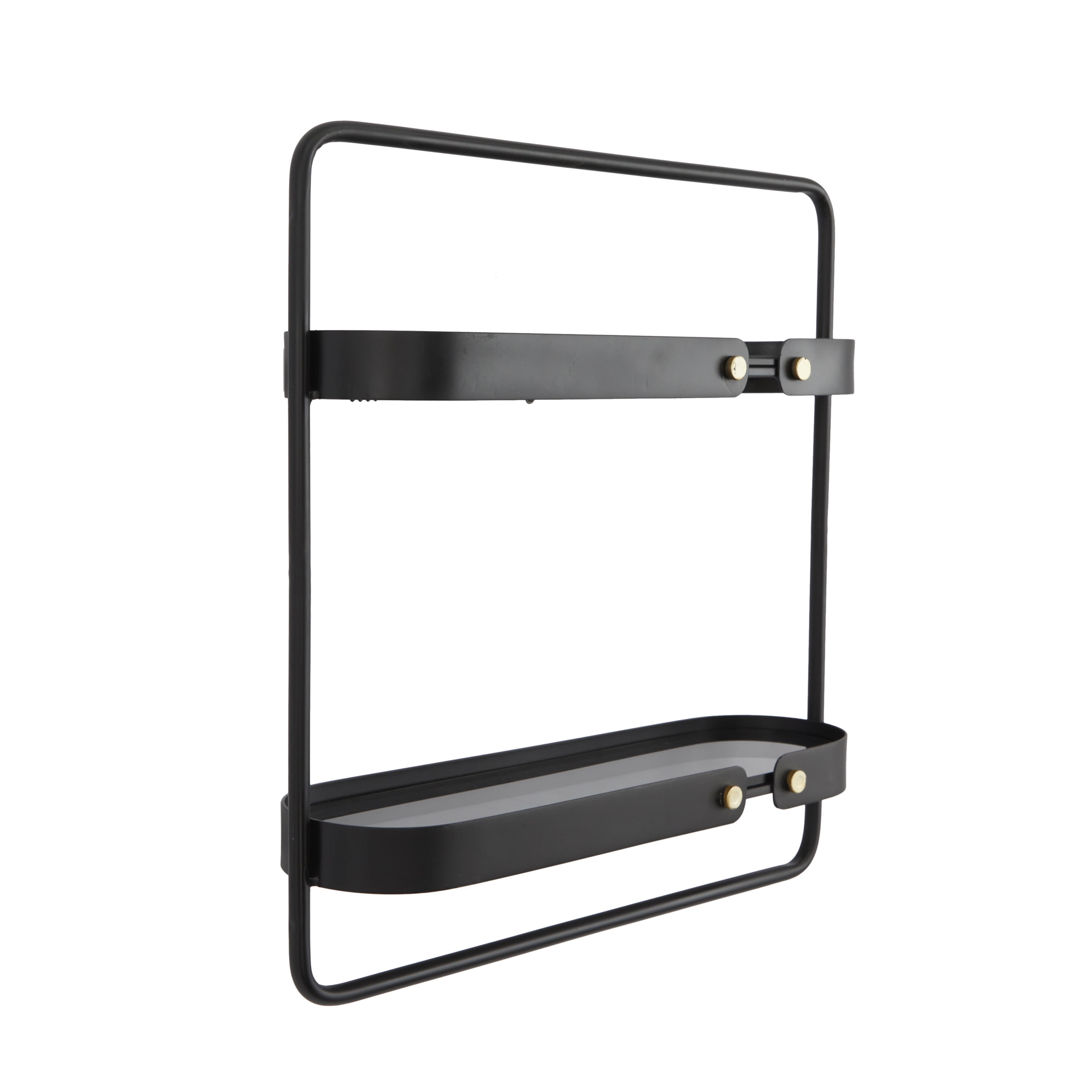 CosmoLiving by Cosmopolitan 20" x 6" 2-Tier Black Wall Shelf