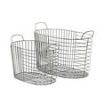 thumbnail image 1 of CosmoLiving by Cosmopolitan 21", 17"W Dark Gray Metal Storage Basket with Handles, 2-Pieces, 1 of 15
