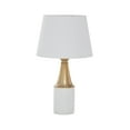 thumbnail image 1 of CosmoLiving by Cosmopolitan 21" White Table Lamp with White Linen Shade, 1 of 11