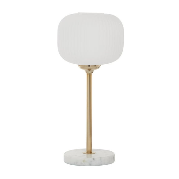 CosmoLiving by Cosmopolitan 23" White Table Lamp with White Glass Shade
