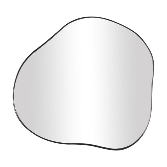 CosmoLiving by Cosmopolitan 23" x 22" Black Wavy Abstract Wall Mirror