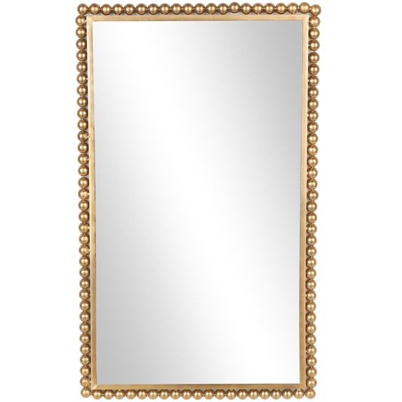 CosmoLiving by Cosmopolitan 24" x 40" Gold Beaded Wall Mirror
