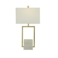 thumbnail image 1 of CosmoLiving by Cosmopolitan 27"  Geometric Gold Table Lamp with Cream Linen Shade, 1 of 11