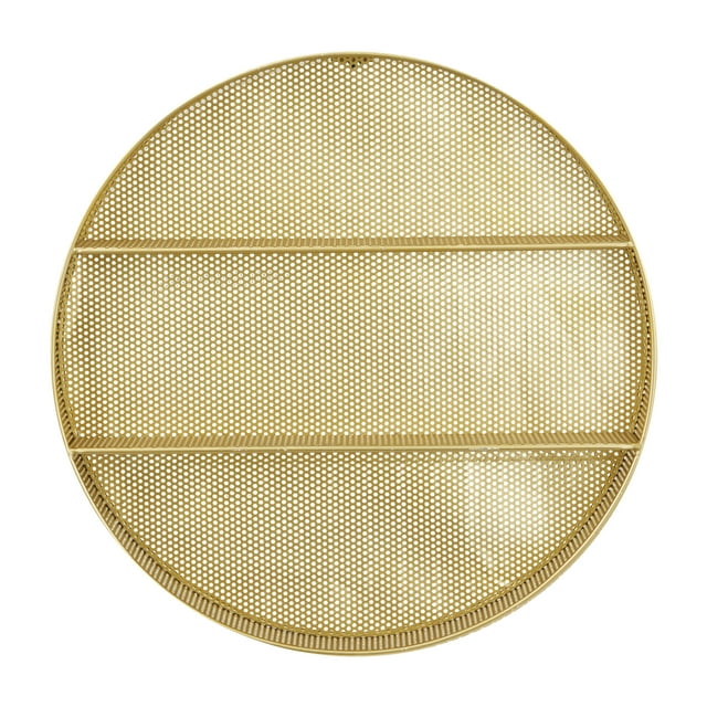 CosmoLiving by Cosmopolitan 28" x 5" Round 2-Tier Gold Wall Shelf